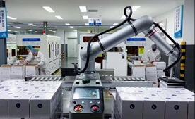 im电竞协作码垛典型应用：医疗用品纸箱码垛